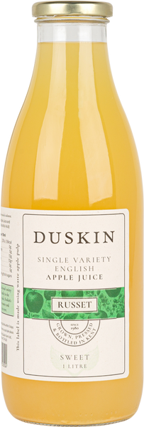 DUSKIN Single Variety English Apple Juice Russet (Sweet) 1L (Pack of 6)