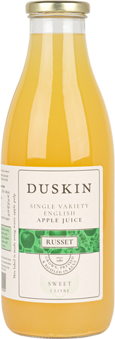 DUSKIN Single Variety English Apple Juice Russet (Sweet) 1L (Pack of 6)