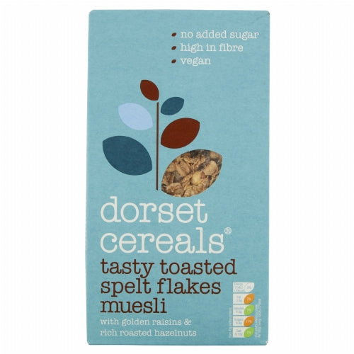 DORSET CEREALS Tasty Toasted Spelt Flakes Muesli 570g (Pack of 5)