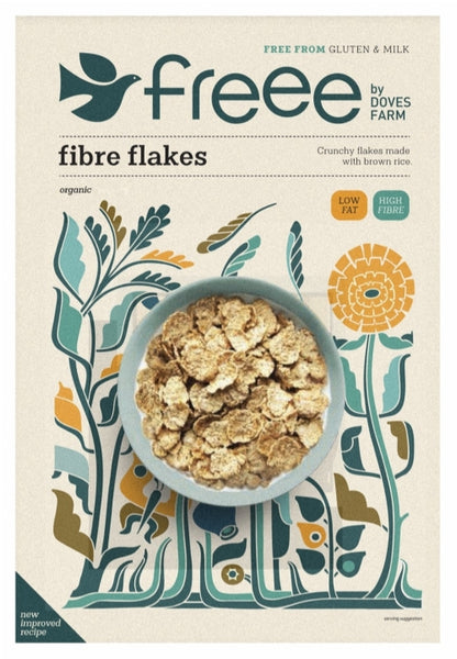 DOVES FARM Freee - Fibre Flakes 375g (Pack of 5)