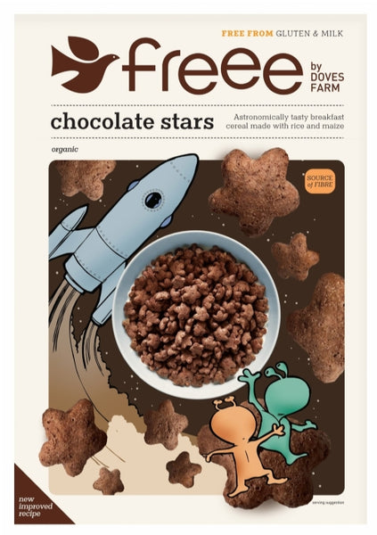 DOVES FARM Freee - Chocolate Stars 300g (Pack of 5)