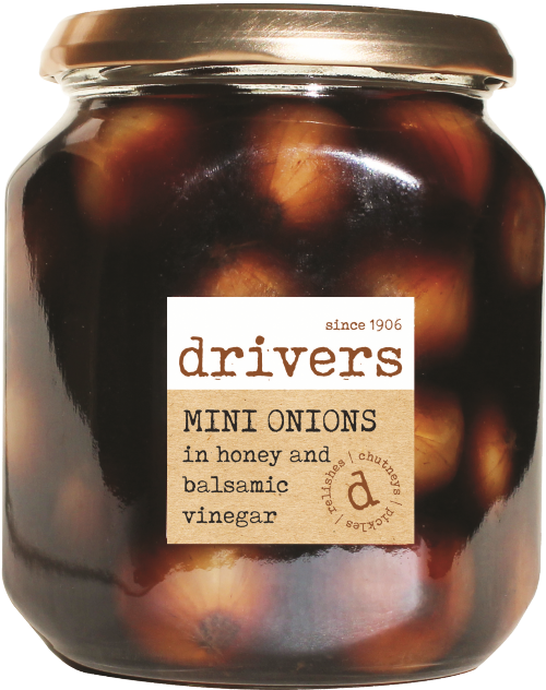 DRIVER'S Mini Onions in Honey & Balsamic Vinegar 550g (Pack of 6)