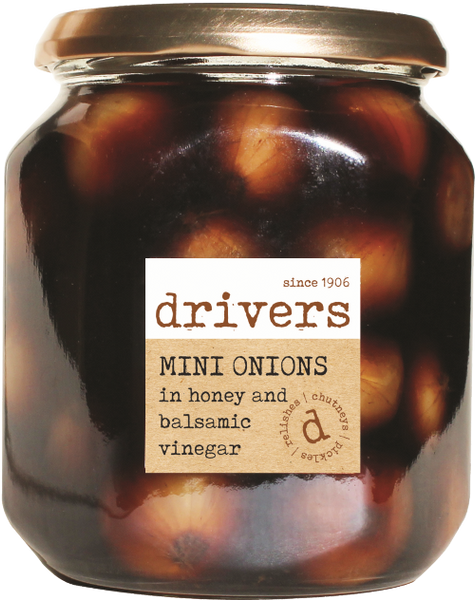 DRIVER'S Mini Onions in Honey & Balsamic Vinegar 550g (Pack of 6)