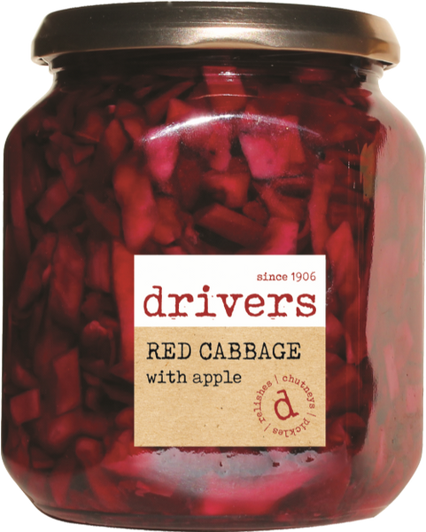 DRIVER'S Red Cabbage & Apple in Red Wine Vinegar 550g (Pack of 6)