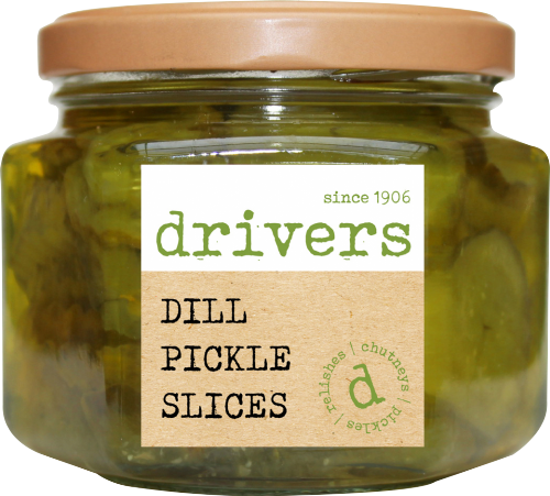 DRIVER'S Dill Pickle Slices 350g (Pack of 6)