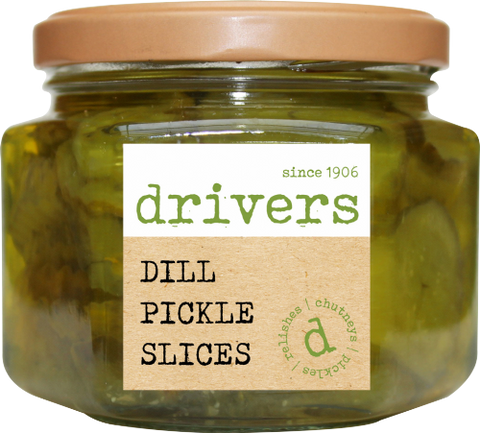 DRIVER'S Dill Pickle Slices 350g (Pack of 6)