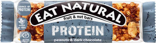EAT NATURAL Crunchy Nut Bar Protein Packed Peanut & Choc 40g (Pack of 12)