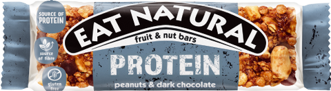 EAT NATURAL Crunchy Nut Bar Protein Packed Peanut & Choc 40g (Pack of 12)