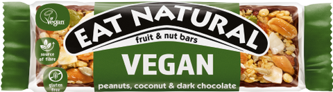 EAT NATURAL Fruit & Nut Bar - Simply Vegan 40g (Pack of 12)