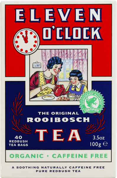 ELEVEN O'CLOCK The Original Rooibosch Tea - 40 Teabags 100g (Pack of 4)