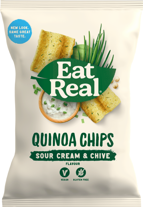 EAT REAL Quinoa Chips - Sour Cream & Chive 22g (Pack of 24)