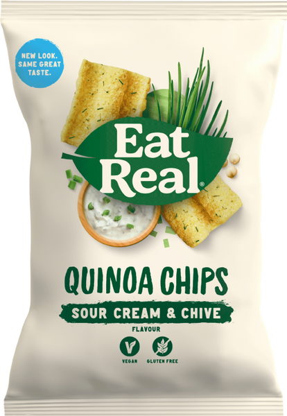 EAT REAL Quinoa Chips - Sour Cream & Chive 22g (Pack of 24)
