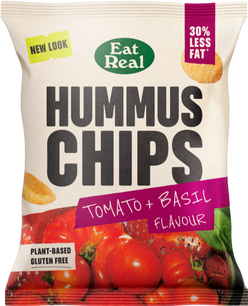 EAT REAL Hummus Chips - Tomato & Basil 45g (Pack of 18)