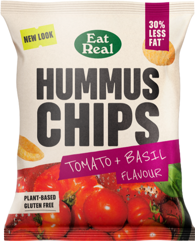 EAT REAL Hummus Chips - Tomato & Basil 45g (Pack of 18)