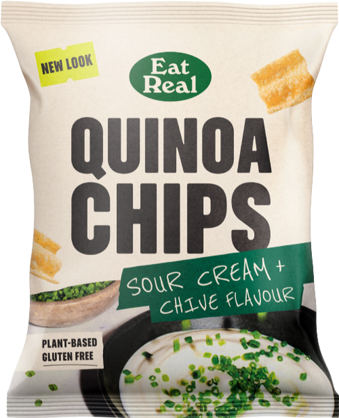 EAT REAL Quinoa Chips - Sour Cream & Chive 40g (Pack of 18)