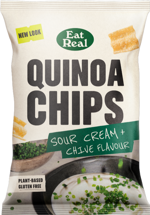EAT REAL Quinoa Chips - Sour Cream & Chive 90g (Pack of 10)