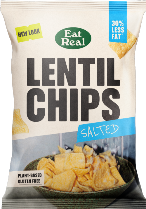 EAT REAL Lentil Chips - Salted 95g (Pack of 10)