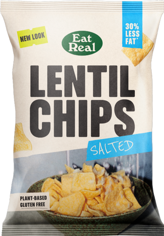 EAT REAL Lentil Chips - Salted 95g (Pack of 10)