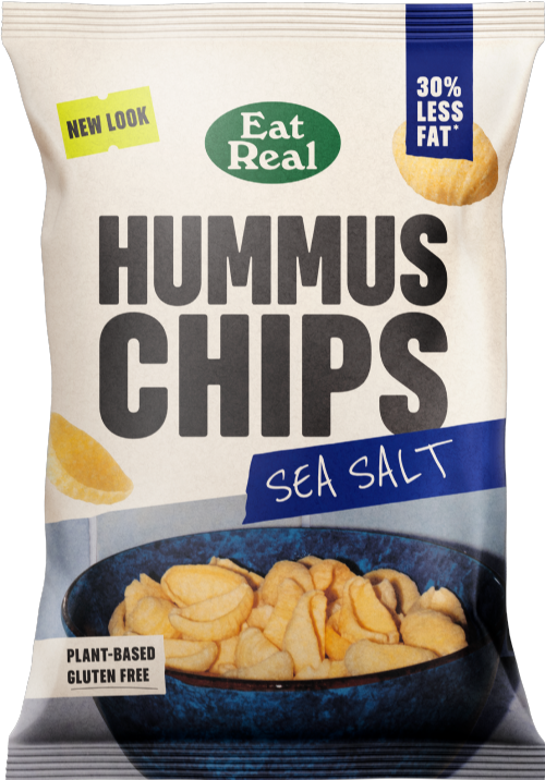 EAT REAL Hummus Chips - Sea Salt 110g (Pack of 10)