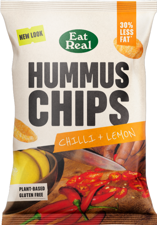 EAT REAL Hummus Chips - Chilli & Lemon 110g (Pack of 10)