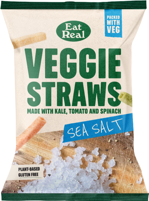 EAT REAL Veggie Straws - Sea Salt 110g (Pack of 10)
