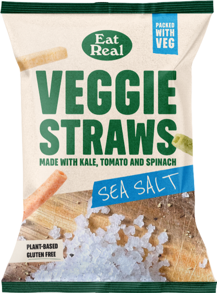 EAT REAL Veggie Straws - Sea Salt 110g (Pack of 10)