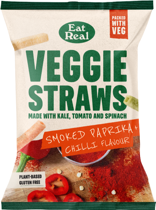 EAT REAL Veggie Straws - Smoked Paprika & Chilli 110g (Pack of 10)
