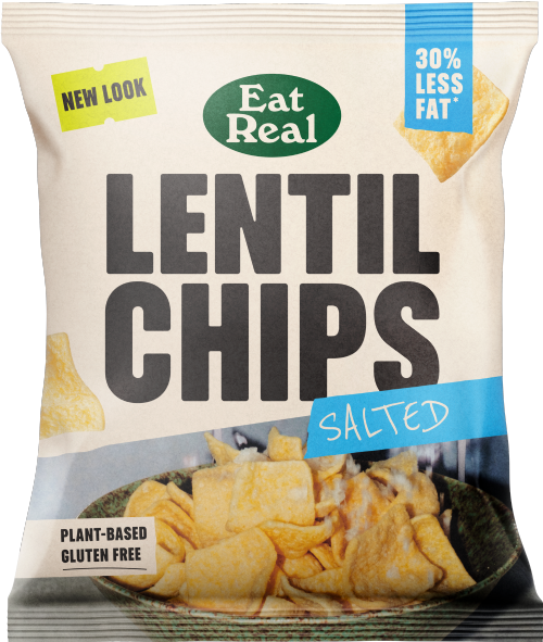 EAT REAL Lentil Chips - Salted 18g (Pack of 24)
