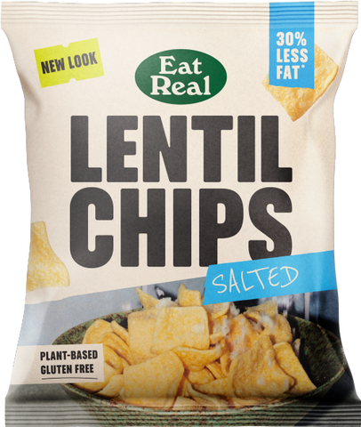 EAT REAL Lentil Chips - Salted 18g (Pack of 24)