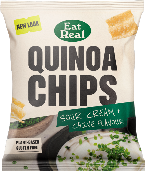 EAT REAL Quinoa Chips - Sour Cream & Chive 20g (Pack of 24)