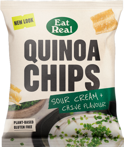 EAT REAL Quinoa Chips - Sour Cream & Chive 20g (Pack of 24)