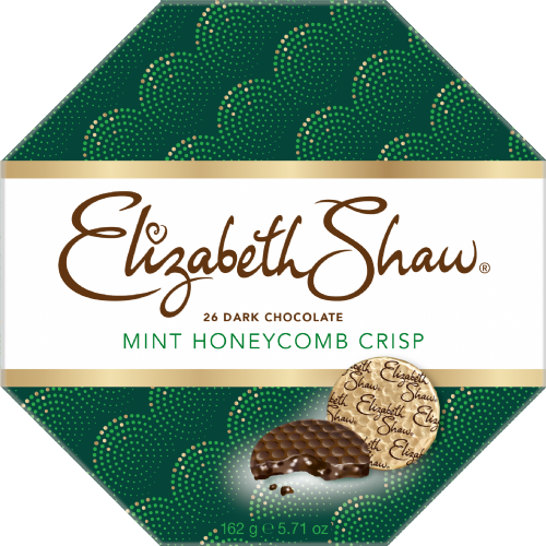 ELIZABETH SHAW Dark Chocolate Mint Honeycomb Crisp 162g (Pack of 8)