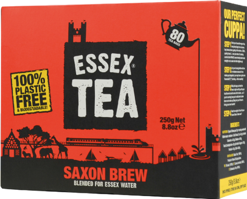 ESSEX TEA Saxon Brew 80 Tea Bags 250g (Pack of 12)