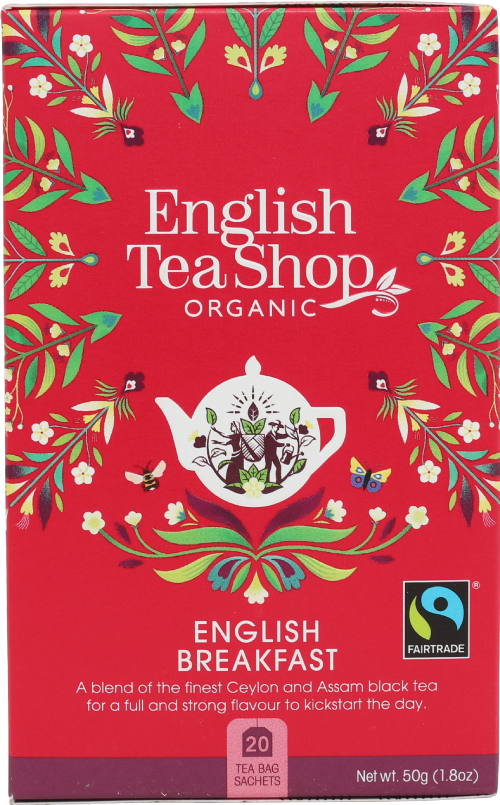 ENGLISH TEA SHOP 20 English Breakfast Sachets 50g (Pack of 6)