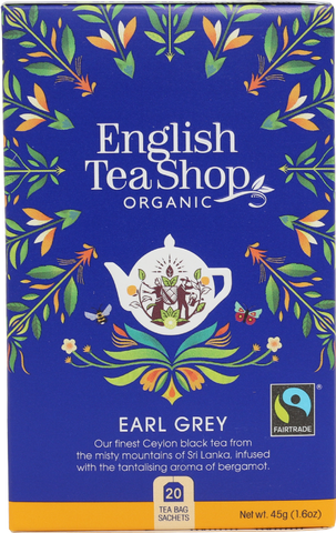 ENGLISH TEA SHOP 20 Earl Grey Sachets 45g (Pack of 6)