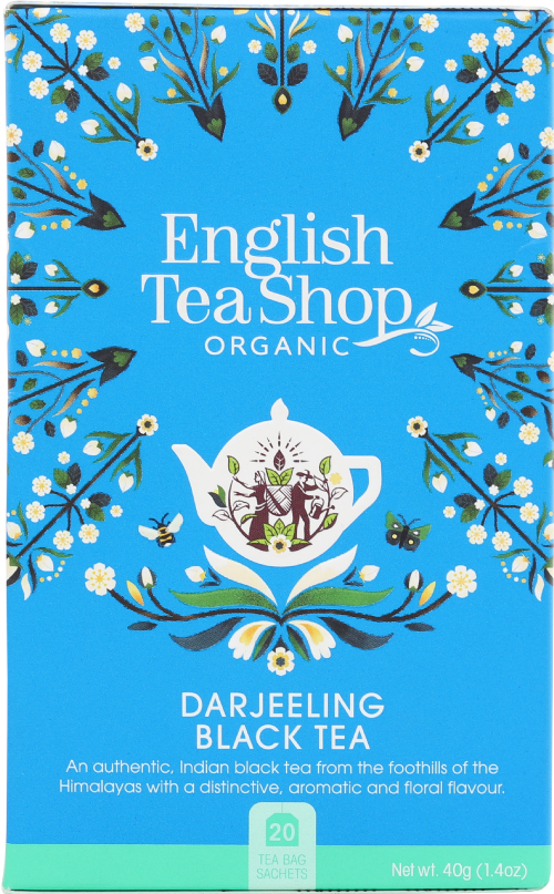 ENGLISH TEA SHOP 20 Darjeeling Black Tea Sachets 40g (Pack of 6)