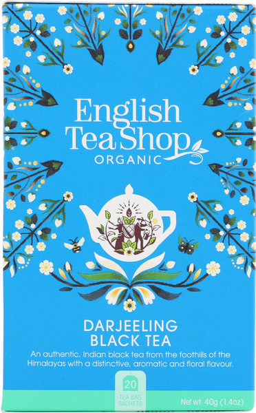 ENGLISH TEA SHOP 20 Darjeeling Black Tea Sachets 40g (Pack of 6)