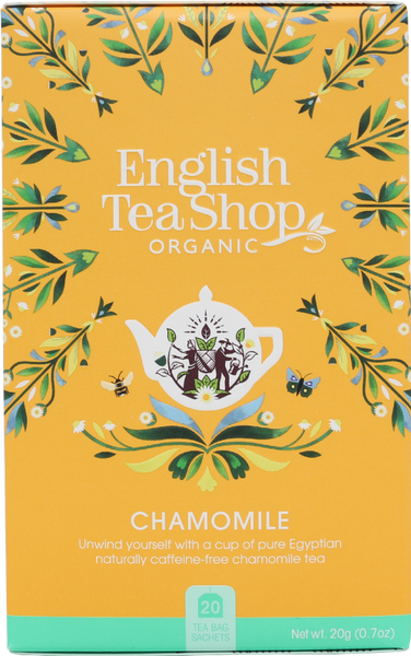 ENGLISH TEA SHOP 20 Chamomile Sachets 20g (Pack of 6)