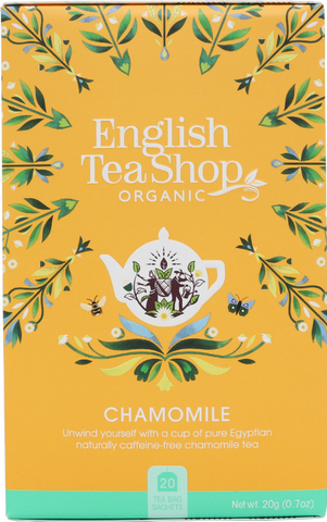 ENGLISH TEA SHOP 20 Chamomile Sachets 20g (Pack of 6)