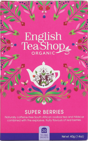 ENGLISH TEA SHOP 20 Super Berries Sachets 40g (Pack of 6)