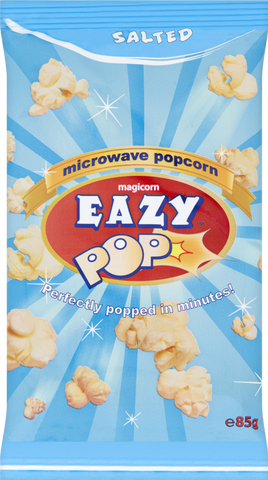 EAZY POP Microwave Popcorn - Salted Flavour 85g (Pack of 16)