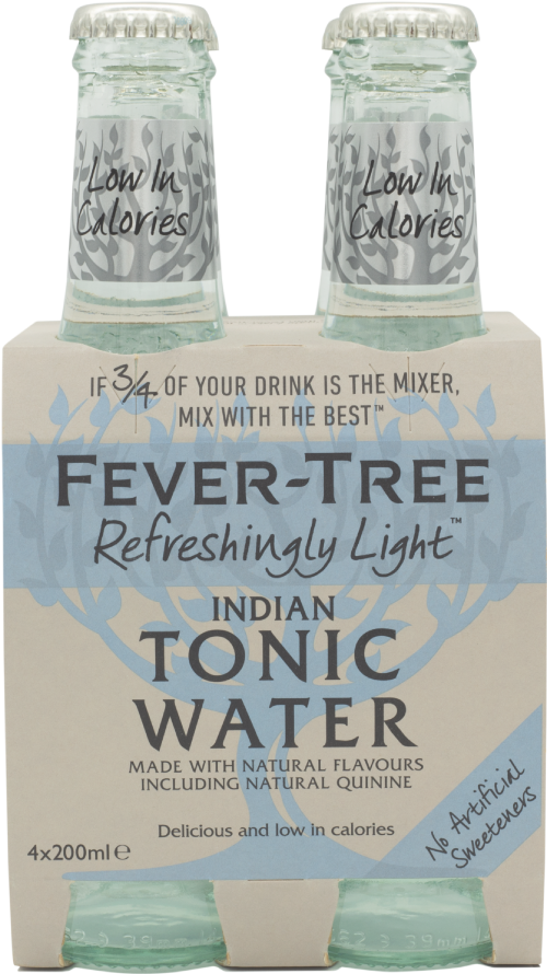 FEVER-TREE Refreshingly Light Tonic Water 4x200ml (Pack of 6)