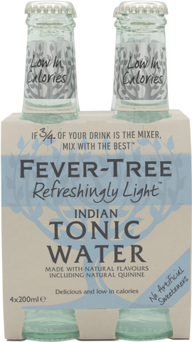 FEVER-TREE Refreshingly Light Tonic Water 4x200ml (Pack of 6)