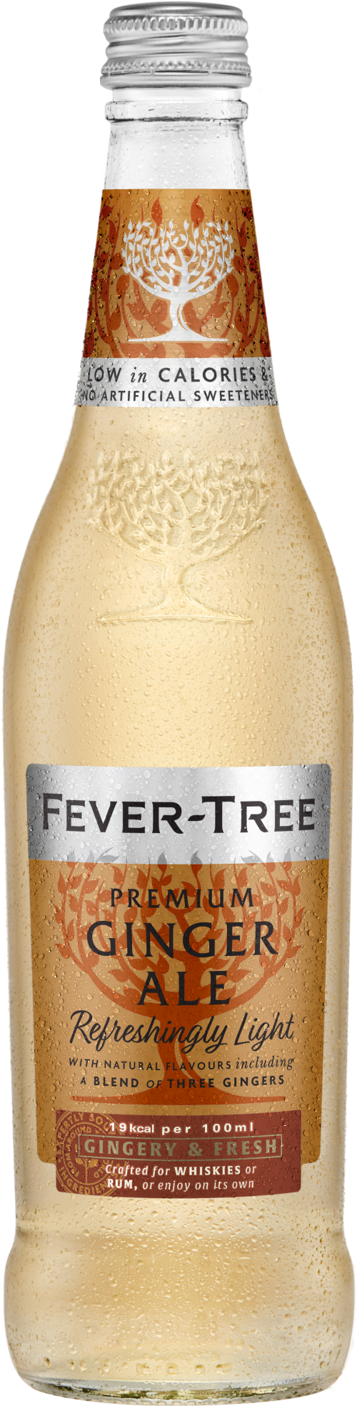 FEVER-TREE Refreshingly Light Ginger Ale 500ml (Pack of 8)