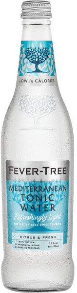 FEVER-TREE Refreshingly Light Mediterranean Tonic Water500ml (Pack of 8)