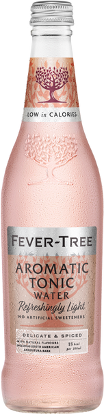 FEVER-TREE Refreshingly Light Aromatic Tonic Water 500ml (Pack of 8)