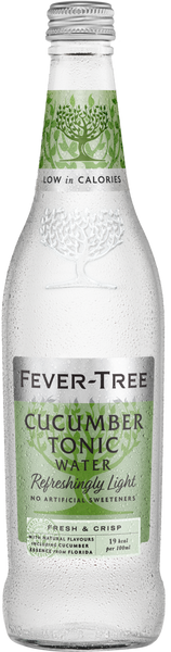 FEVER-TREE Refreshingly Light Cucumber Tonic Water 500ml (Pack of 8)