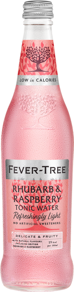 FEVER-TREE Ref. Light Sweet Rhubarb & Rasp Tonic Water 500ml (Pack of 8)