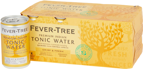 FEVER-TREE Indian Tonic Water - Cans (8x150ml) (Pack of 3)