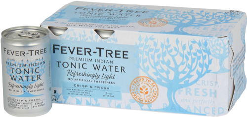 FEVER-TREE Ref. Light Indian Tonic Water - Cans (8x150ml) (Pack of 3)